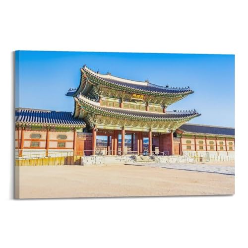 Poster paysage porte antique toile moderne tableau esthétique