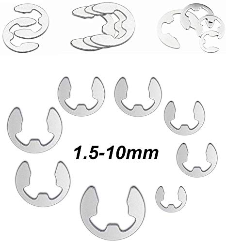 Kit 200 Anelli Di Sicurezza Seeger In Acciaio Inox 304 - E-Clip Per Macchine E Officina