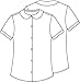 Classroom School Uniforms girls Short Sleeve Stretch Peter Pan Blouse, White, Large US