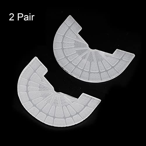 Image of HARFINGTON 2pair Shoe Sole Protector for Sneakers Size 6-6.5 Self-Adhesive Non Slip Pad Heel Plates Repair for Men and Women, Transparent