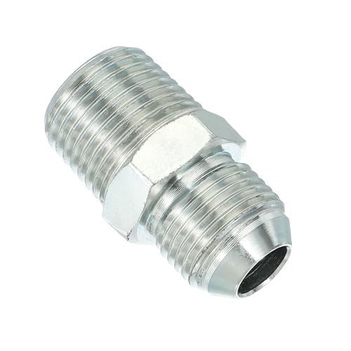 Image of PATIKIL Pipe Adapter Connector 3 /4 inch Male 74 Flare JIC x 1 /2 inch Male R Pipe Fitting Oil Feed Restrictor Fitting Hydraulic Connector for Oil Steam Water Pipelines System