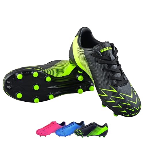 Vizari Ranger Youth Firm Ground Soccer Cleats – FG Outdoor Football Shoes | Ideal for Toddlers & Little/Big Kids | Snug Fit with Long-Lasting Comfort2