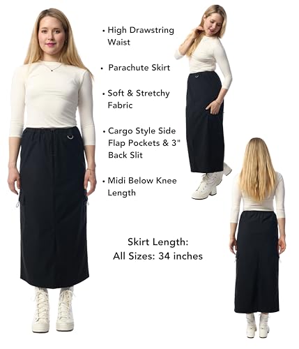 ESTEEZ Cargo Style Knee Length and Midi Stretchy Pencil Skirt for Women2