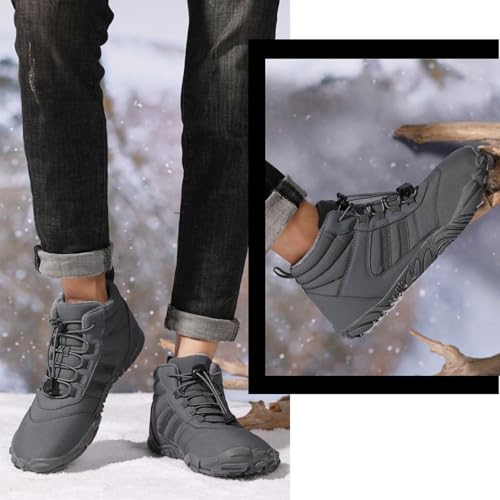 Winter PeakFootwear for Women Neuropathy, Grouned Footwear Warm Zero Drop Snow Boot Men, Hike Non-Slip & Waterproof Barefoot Boots3
