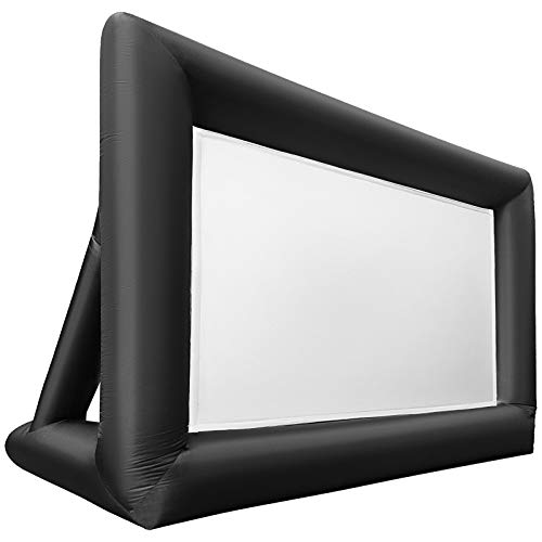 BananaB Pantalla de Cine Inflable 6 x 4 m, Pantalla de Proyector Portátil Blanco y Negro para Películas 3D Videos, Pantalla con Proyector al Aire Libre Lavable y Estable, Pantalla de Alta Resistencia Cover
