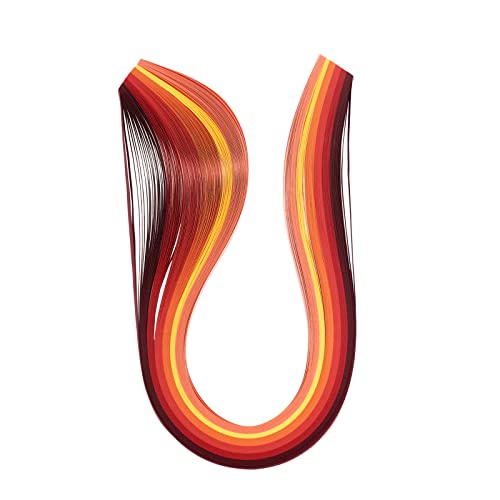 Craftdady 1200 Streifen Quilling Papierstreifen 390 x 3 mm Gradual Rot für DIY Handwerk Party Dekoration