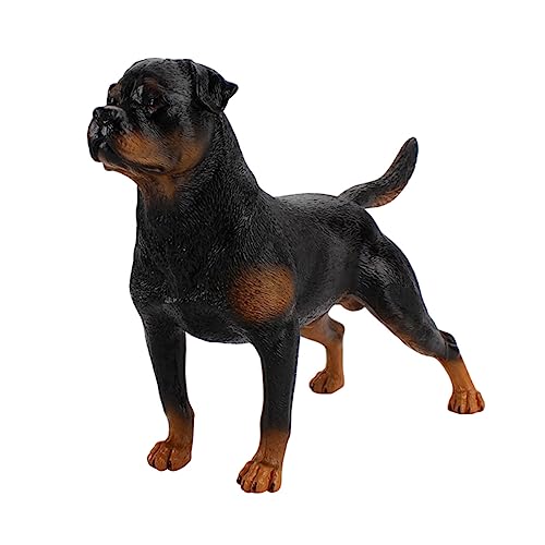 Rottweiler statue animale réaliste en plastique solide Galpada pour décor de bureau