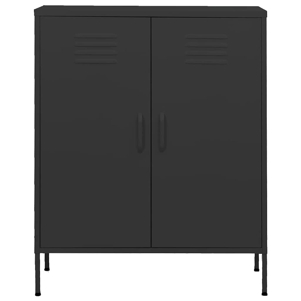 Armadietto portaoggetti in acciaio antracite, 80 x 35 x 101,5 cm, 2