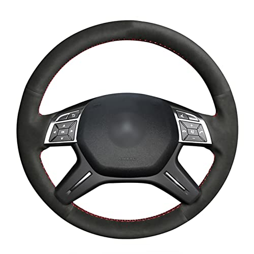 SOAKUP Couvercle de Volant de Voiture antidérapant Cousu à la Main, pour B = e = n = z Classe E E300 2014 GL-Class GL 350 400 500 550 2013-2015 Classe M ML Cover