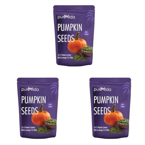 Image of Purevida Pumpkin Seeds 200gm | High in Protein, Fiber & Healthy Fats | Superfood for Heart Health & Weight Management | Gluten-Free, Vegan & Natural | Perfect for Snacking, Baking, Salads & Smoothies