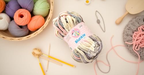 Image of M.G ENTERPRISE Knitting Yarn Thick Chunky Wool, Blankie Mouse Mix 200 GMS Best Used with Knitting Needles-DO Art-ADFE