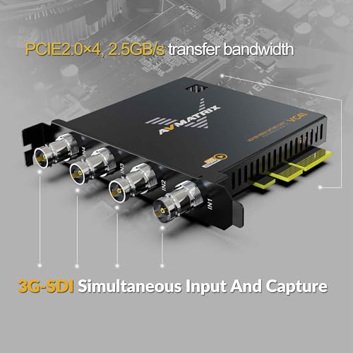 Carte de capture PCIE AVMATRIX SDI pour visioconférence et éducation en ligne