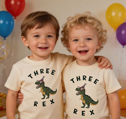 Image of Toddler Boys Girls 3rd Birthday Shirts for Baby Kids 3 Years Old Birthday Outfit for Party Short Sleeve Tshirt