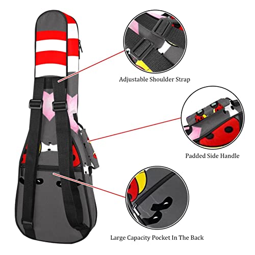 Housse pour ukulélé avec motif coccinelle et drapeau américain arc-en-ciel pour concert ténor soprano 58,4 cm 10 mm d… - Les Beatles, Paul McCartney, John Lennon, RIngo Starr, George Harrison Housse pour ukulélé avec motif coccinelle et drapeau américain arc-en-ciel pour concert ténor soprano 58,4 cm 10 mm d… – Image 4
