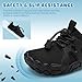 WateLves Toddler/Little/Big/Kid Water Shoes Wide Barefoot Aqua Athletic Sneakers Girls Boys Hiking Beach Swim Fast Dry Shoes Built-in Heel Grips (All Black, 29)