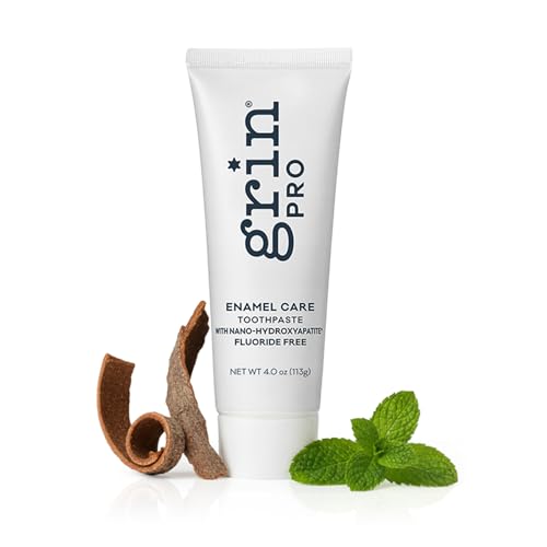 Grin Pro Enamel Repair Toothpaste - Fluoride Free Nano-Hydroxyapatite Toothpaste Designed for Sensitive Teeth Helps Remineralize 4 oz Natural Ingredients New Zealand Manufactured