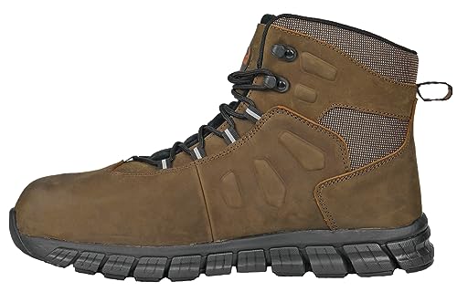HOSS, Composite Toe, Waterproof, Leather Upper, EVA Inso, Size 9 1/2 Width Wide, Color Brown, Model# 60406 9.5 W2
