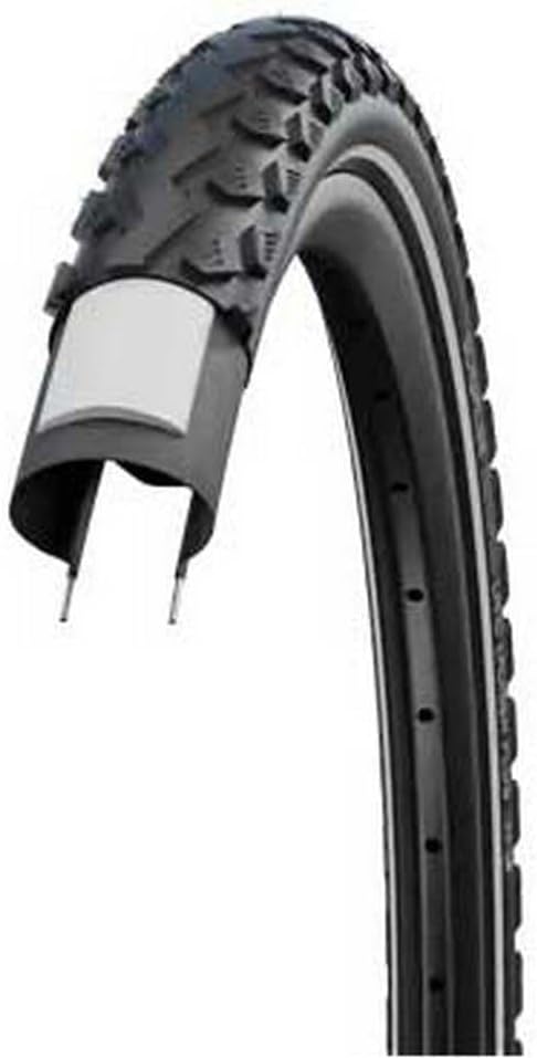 Schwalbe Unisex's Land Cruiser Plus PunctureGuard TwinSkin Green Compound Tyre, Black/Reflective, 55-622 (28x2.15)
