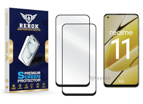 Image of Gorilla Tempered Glass Screen Protector Compatible with Realme 11 4G [Pack of 2] | Edge-to-Edge, Bubble-Free, Case Friendly, Easy Installation Kit