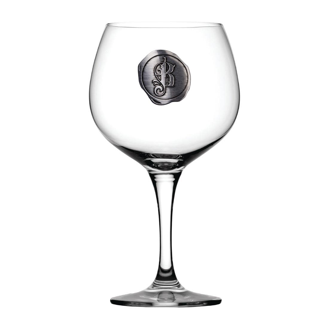 ukgiftstoreonline Aluminium Metal Monogram Initial Cocktail Gin Glass Gift for Her (Monogram B)