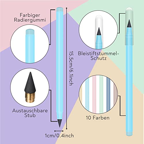 BFONS Set di 10 matite Infinite per bambini, set