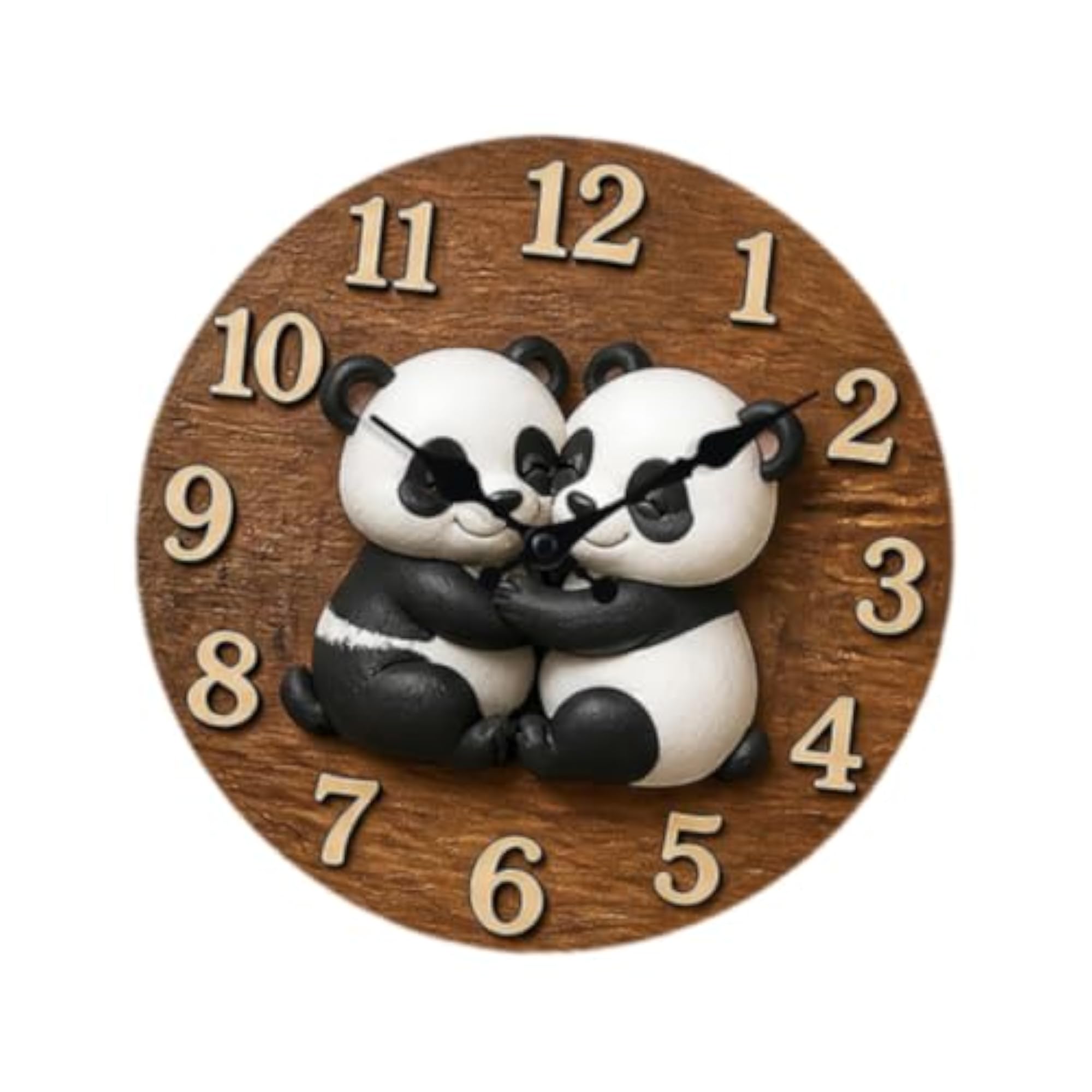 Animal Wall Clock, Adorable Panda Decor