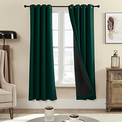 Rutterllow 100% Blackout Curtains for Bedroom and Living Room 2 Panels