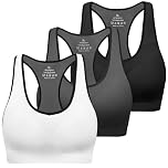 MIRITY Women's Seamless Racerback Sports Bras - High Impact Workout Gym Activewear Bra