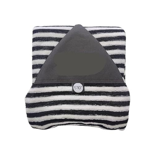 AMENGJ Housse Bodyboard Chaussette de Planche de Surf 5,10 Pieds Housse de Protection Souple et Extensible à Rayures(Black W Whtie)