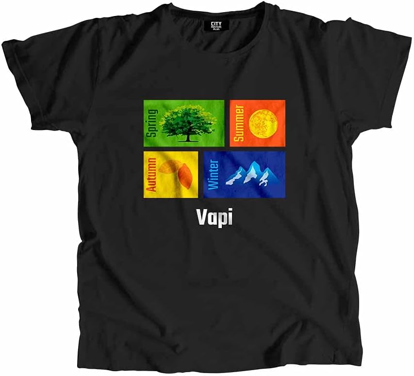 CITY POSTERS PLUSVapi Seasons Unisex T-Shirt (Black)