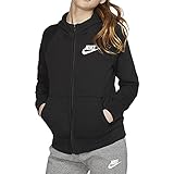 Nike Logo Kids Full Zip Hoody (M, Black/White)