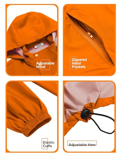 Image of COOFANDY Men's Rain Jacket Waterproof Packable Raincoat Lightweight Rain Shell Hood Travel Golf Hiking Cycling Zip Pockets