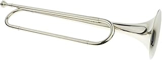 YIJU B Key Bugle Cavalry Trumpet for Band Children Student Beginner Silver