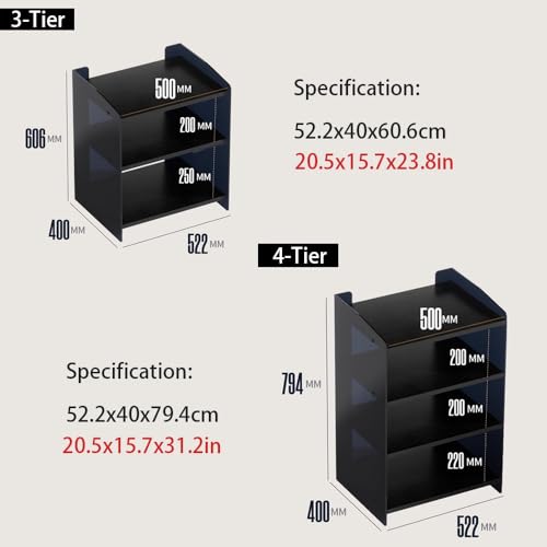 Étagère audio réglable acrylique meuble rangement multimédia hifi pour composant stéréo - 3