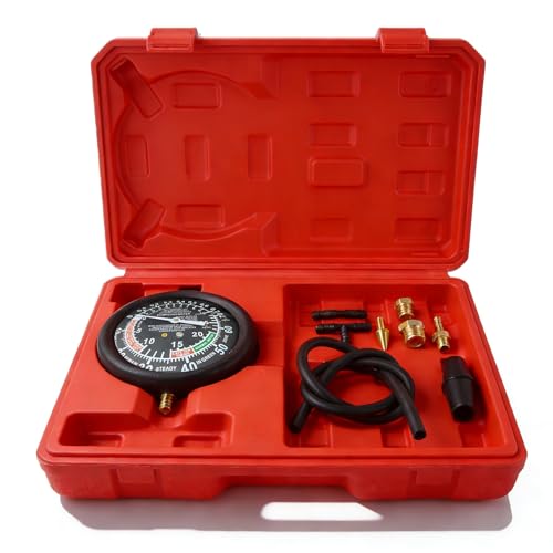 PORFOYO 90CM Kraftstoff Vakuum Vergaser Synchrontester Vergaser Synchrontestgerät Auto Motor Vakuum Kraftstoffpumpe Vakuumtester Vergaser Ventil Für Autos Laster PKW Motorrad Vakuumprüfer Rot