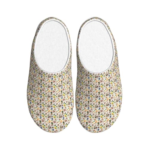 Pantoufles motif champignon et peinture japonaise pour le salon