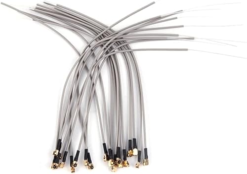 Miniatura 3 de 10 x 2.4G Antena receptora de repuesto de 5.9 in de antena de receptor de avión IPX13 conector RF113 Cable plateado para Futaba Frsky IPX13 Conector