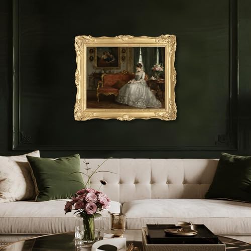 Image of Saysmile Vintage 11x14 Picture Frame Gold, Textured Antique Picture Frames with Embossed Flower Design, Ornate Frame for 11x14 Photo, Resin Antique Frames Tabletop & Wall Hanging, Home Decor