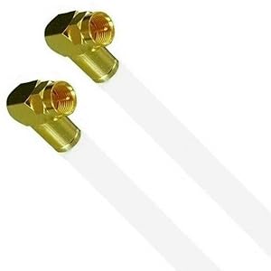 AC-Sat-Corner Fritz!Box 6690 Cable Router Netzwerk Anschlusskabel Deluxe Premium Kabel 8K Gold Winkel/Winkel Weiß 5 Meter