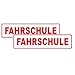 Produktbild SL group - 2 Aufkleber "Fahrschule" in 32 x 8 cm hochwertiger Magnet-Folie - Fahrschulschild Magnetschild für Auto, Lkw, Motorrad, Wohn- & Wohnmobil - Hinweis-Magnet-Tafel für Fahranfänger magnetisch