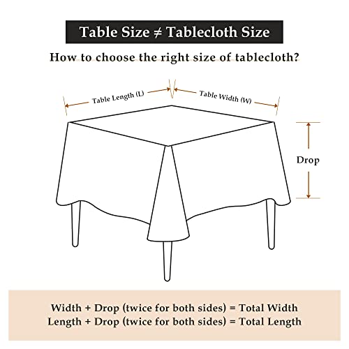 Handmade Hemstitch Tablecloth Natural Faux Linen Table Cloth Square Rustic Table Cover For Kitchen Dinning Room Party Solid Beige 70X70 Inch #TOP5