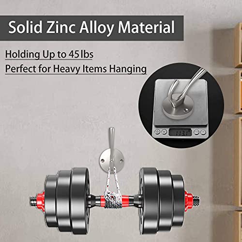 Coat Hooks Brushed Nickel 2 Pack Bathroom Hooks For Wall Robe Hook Decorative Metal Closet Hooks For Hanging Coats And Hat Hooks Towel Hooks For Bathrooms Vintage Coat Hook Designer Double Wall Hooks #TOP1