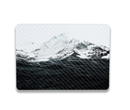 Image of MightySkins Carbon Fiber Skin Compatible with Microsoft Surface Laptop Studio 2 (2023) Full Wrap Kit - Mountain Waves | Protective Durable Textured Carbon Fiber Finish | Made in The USA