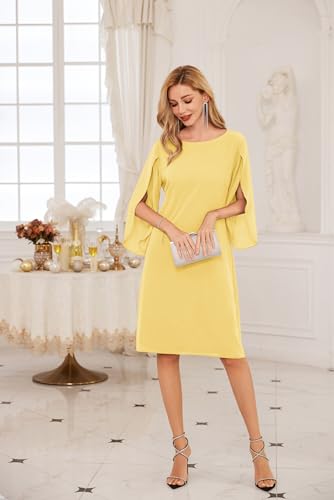 Image of GRACE KARIN Womens Formal Wedding Guest Dress 2026 Chiffon Cocktail Dress Mother of the Bride Dresses Midi Fashion Clothing