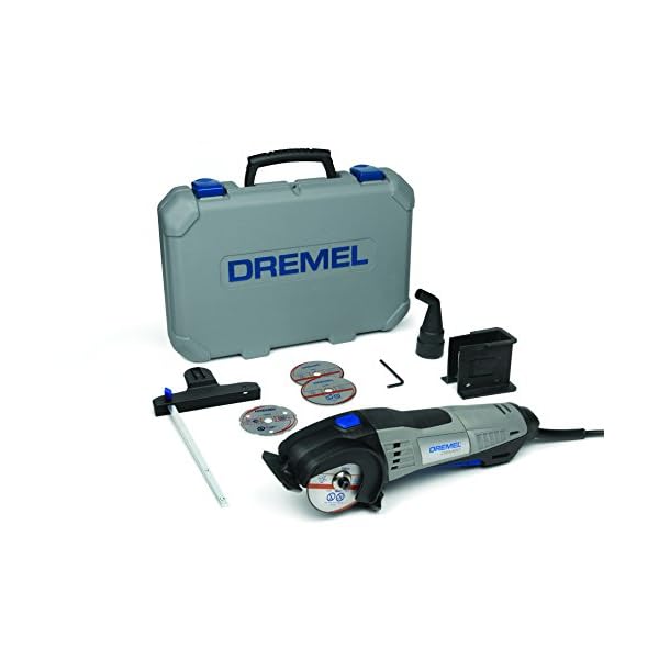 Dremel DSM20 Kompaktsäge 710W Handkreissäge Set (mit 6 Zubehören und 1 Staubsaugeraufsatz, zum Sauberen Schneiden von…