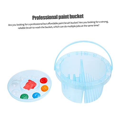 Magiclulu 1Pc Pencil Holder Brush Cleaner Paintbrush Cleaners Tub Cleaner Washing Machine Artist Brush Holder Paint Brush Cleaner Artist Paint Brush Cleaner Cup Paint Brush Basin Large Blue #TOP7