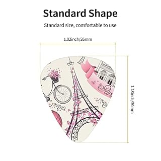 Médiators Guitare 12-Pack La Tour Eiffel Et Un Vélo Médiators Pour Guitare Électrique Guitare Acoustique Diverses… - Les Beatles, Paul McCartney, John Lennon, RIngo Starr, George Harrison Médiators Guitare 12-Pack La Tour Eiffel Et Un Vélo Médiators Pour Guitare Électrique Guitare Acoustique Diverses… – Image 3