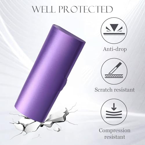 Hifot Aluminium Glasses Case, Slim Reading Glasses Case, Portable Travel Metal Eyeglass Spectacles Protection Hard Shell - Thumbnail 4
