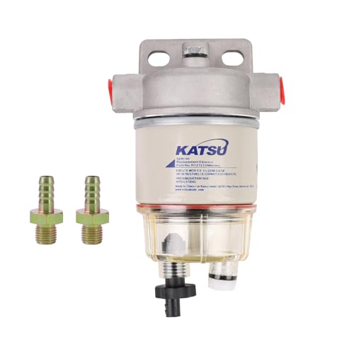 KATSU Diesel Kraftstofffilter Wasserabscheider kompatibel mit R12T, für Dieselmotoren, Marineboot, Schnellboot, Traktoren, elektrische Generatoren 482731
