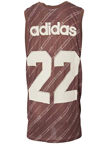 adidas Jeremy Scott Men's Stripe Logo Tank Top S07147,Medium Brown